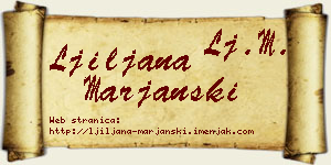 Ljiljana Marjanski vizit kartica